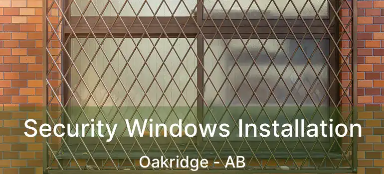  Security Windows Installation Oakridge - AB