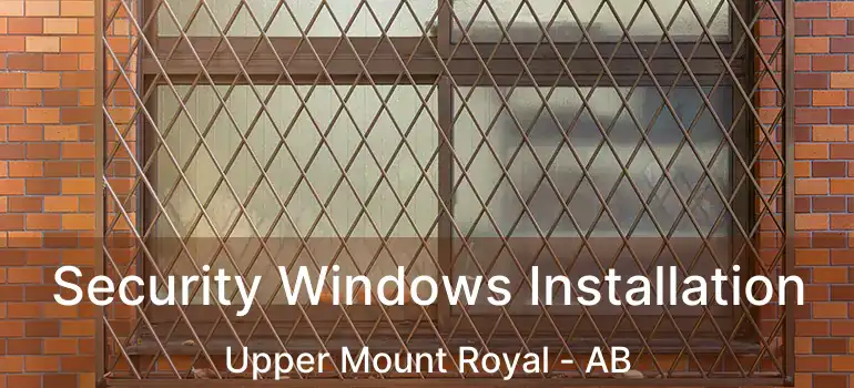  Security Windows Installation Upper Mount Royal - AB