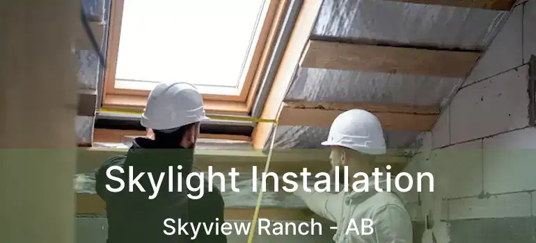  Skylight Installation Skyview Ranch - AB