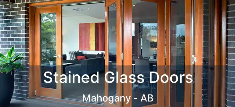  Stained Glass Doors Mahogany - AB