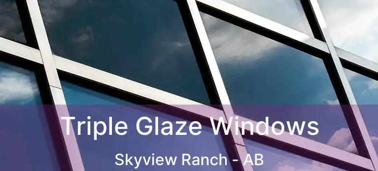  Triple Glaze Windows Skyview Ranch - AB