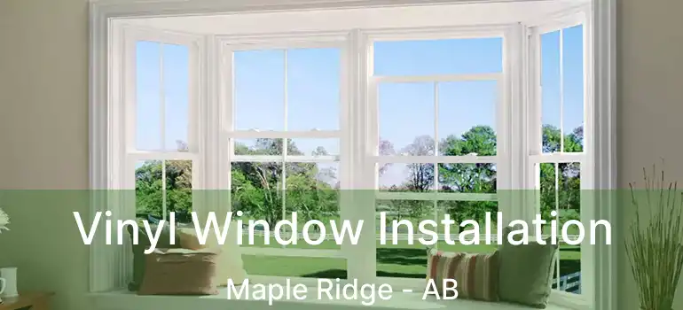  Vinyl Window Installation Maple Ridge - AB