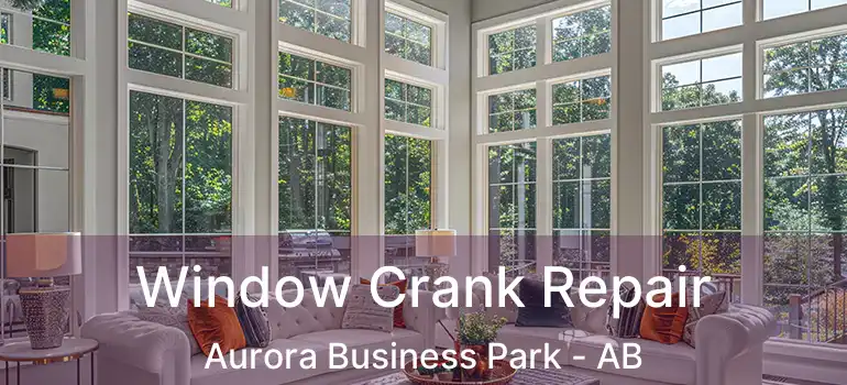  Window Crank Repair Aurora Business Park - AB