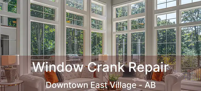  Window Crank Repair Downtown East Village - AB