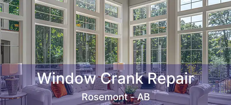  Window Crank Repair Rosemont - AB