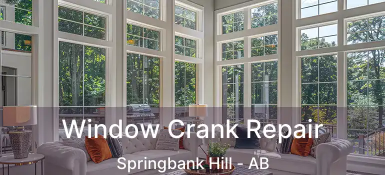  Window Crank Repair Springbank Hill - AB