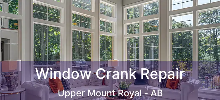  Window Crank Repair Upper Mount Royal - AB