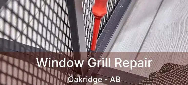  Window Grill Repair Oakridge - AB