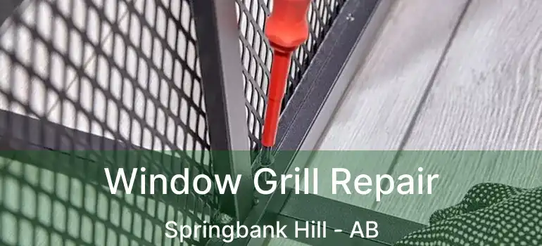  Window Grill Repair Springbank Hill - AB