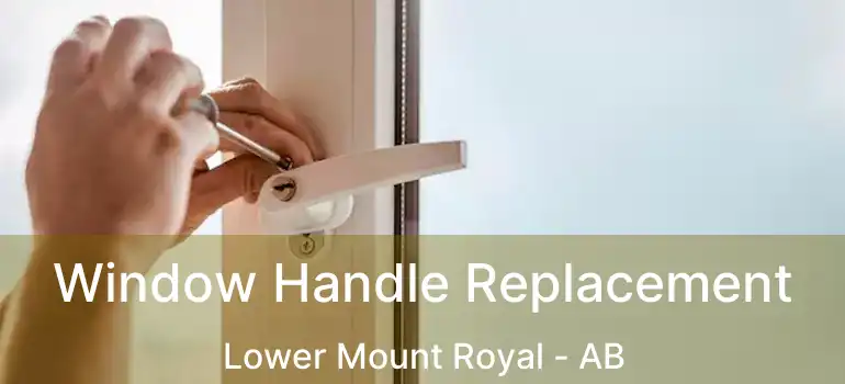  Window Handle Replacement Lower Mount Royal - AB