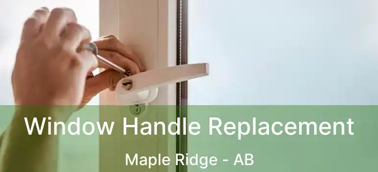  Window Handle Replacement Maple Ridge - AB