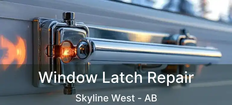  Window Latch Repair Skyline West - AB