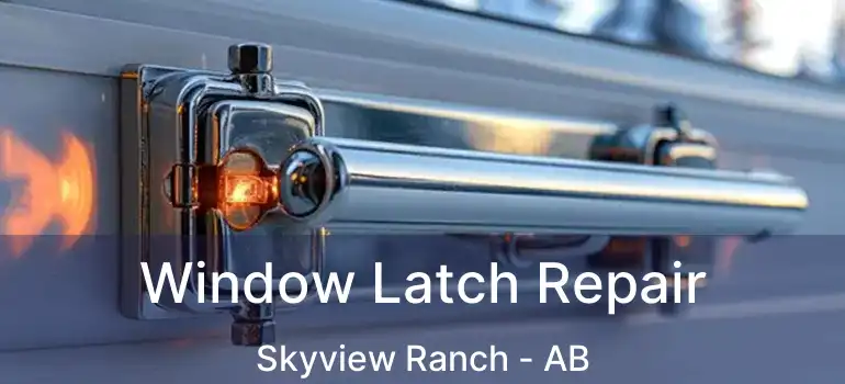  Window Latch Repair Skyview Ranch - AB