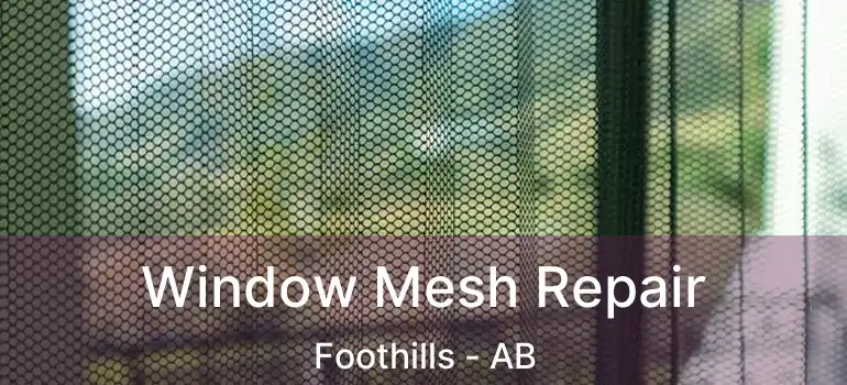  Window Mesh Repair Foothills - AB