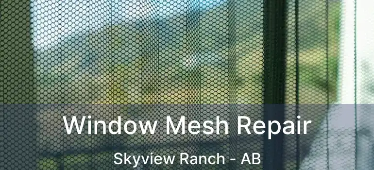  Window Mesh Repair Skyview Ranch - AB