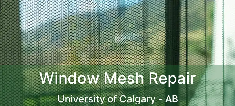  Window Mesh Repair University of Calgary - AB