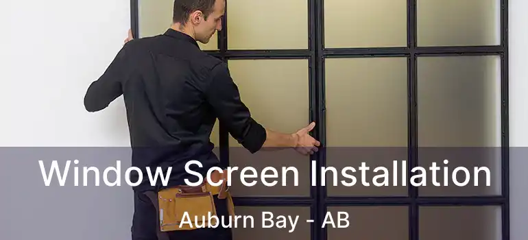  Window Screen Installation Auburn Bay - AB