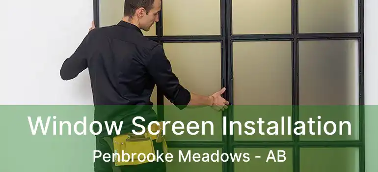  Window Screen Installation Penbrooke Meadows - AB