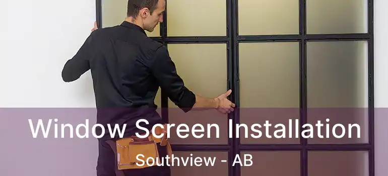 Window Screen Installation Southview - AB
