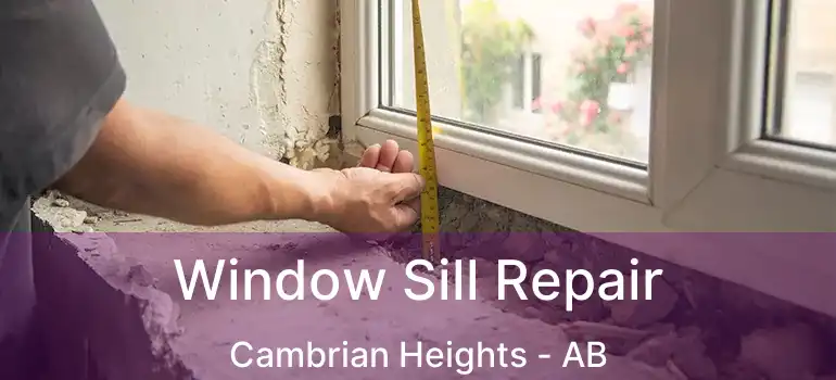  Window Sill Repair Cambrian Heights - AB