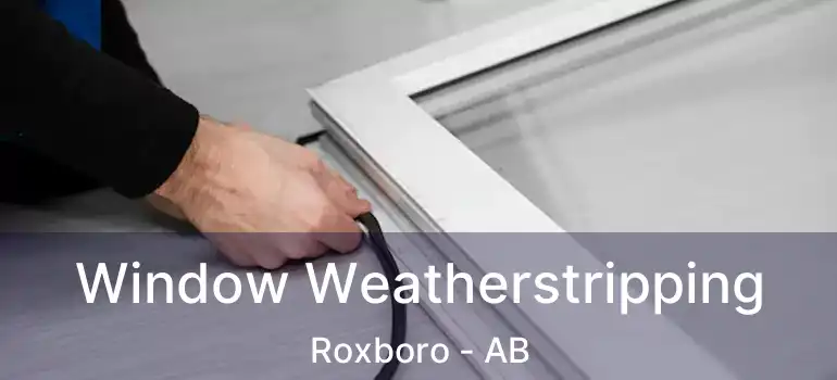  Window Weatherstripping Roxboro - AB